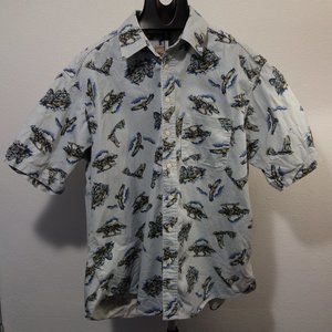 Woolrich Mountain Themed Hawaiian Shirt